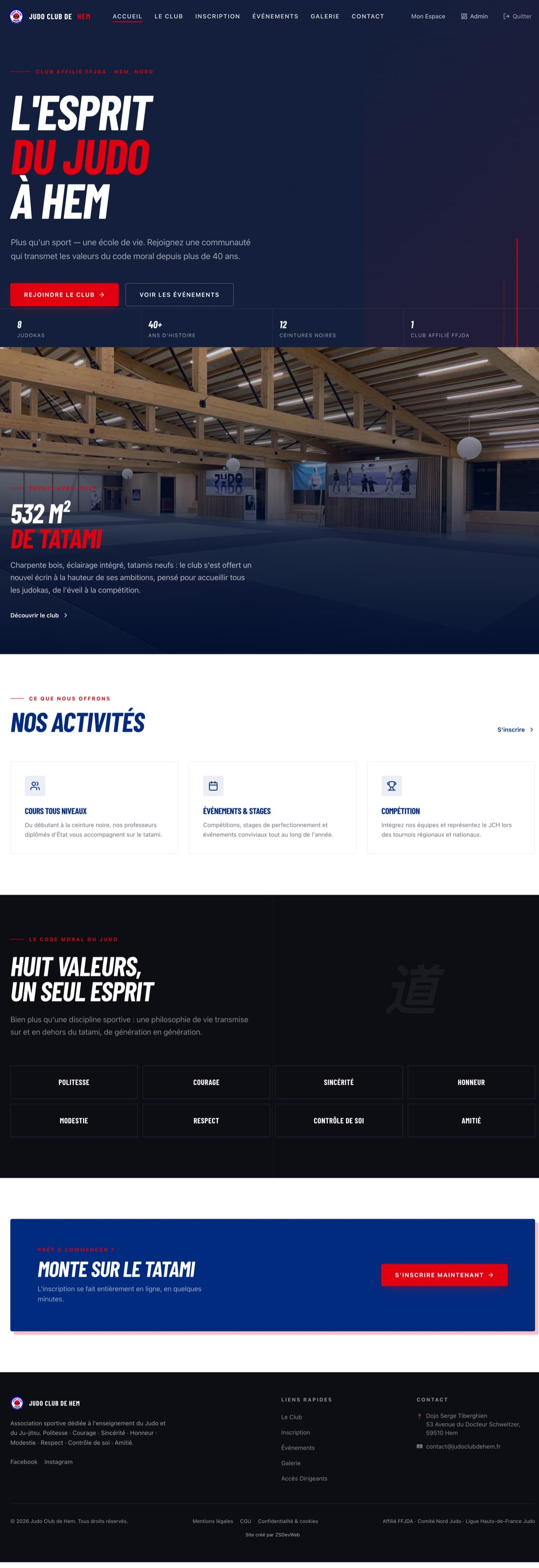 Aperçu du site Judo Club de Hem